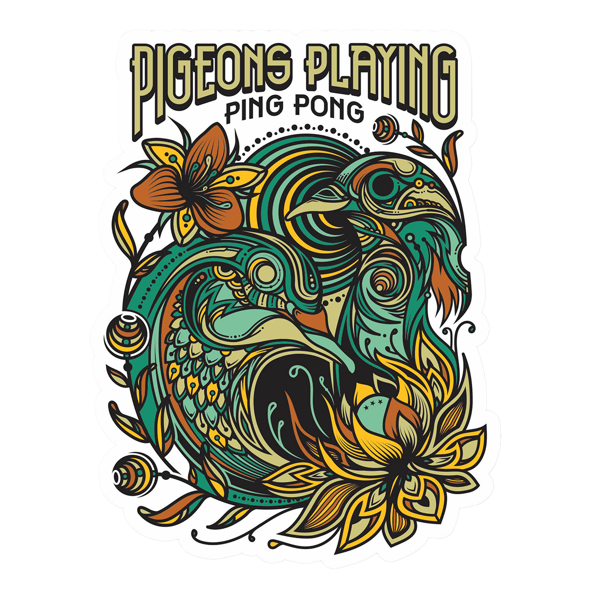 Lotus Pigeon Sticker