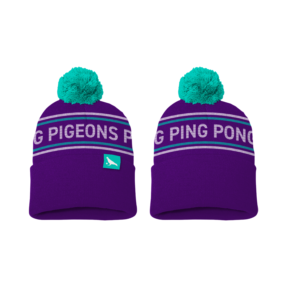 Woven Pom Pom Beanie