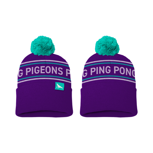 Woven Pom Pom Beanie
