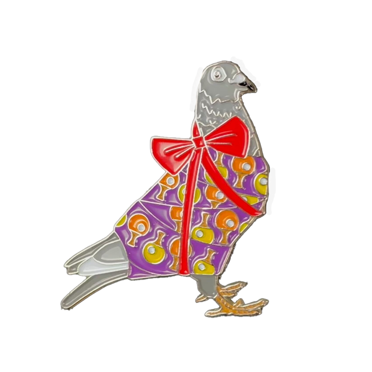 Holiday Pigeon Pin