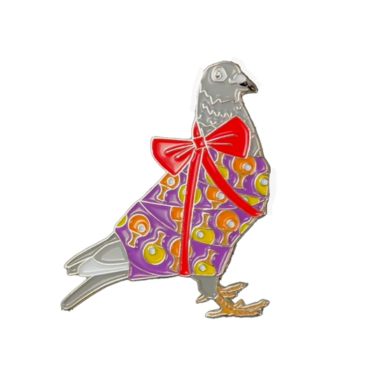 Holiday Pigeon Pin